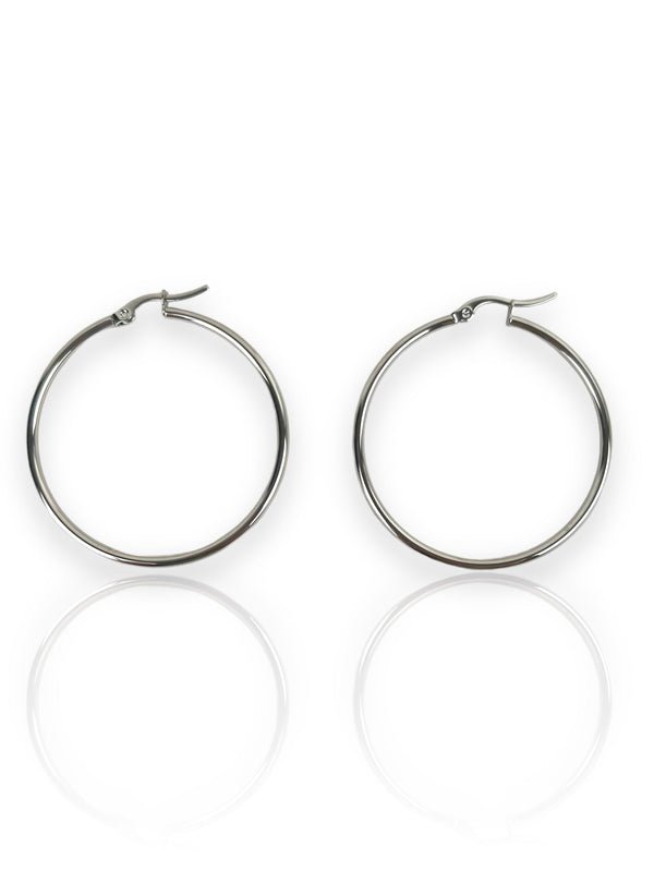 Pendientes aros plateados