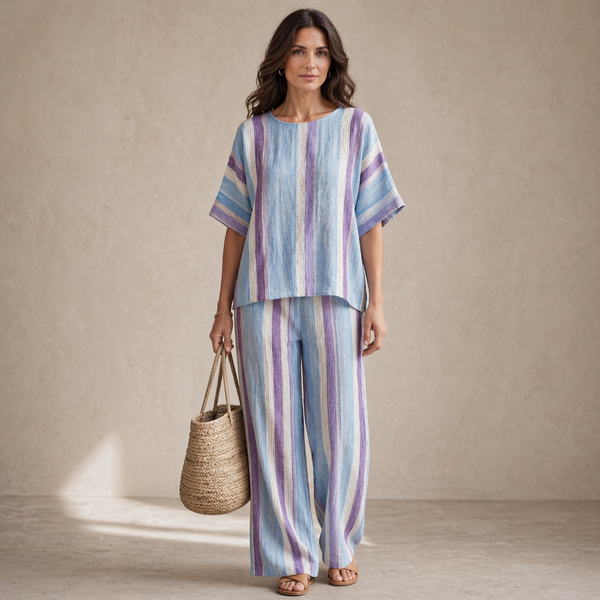 VERA | Set lino rayas