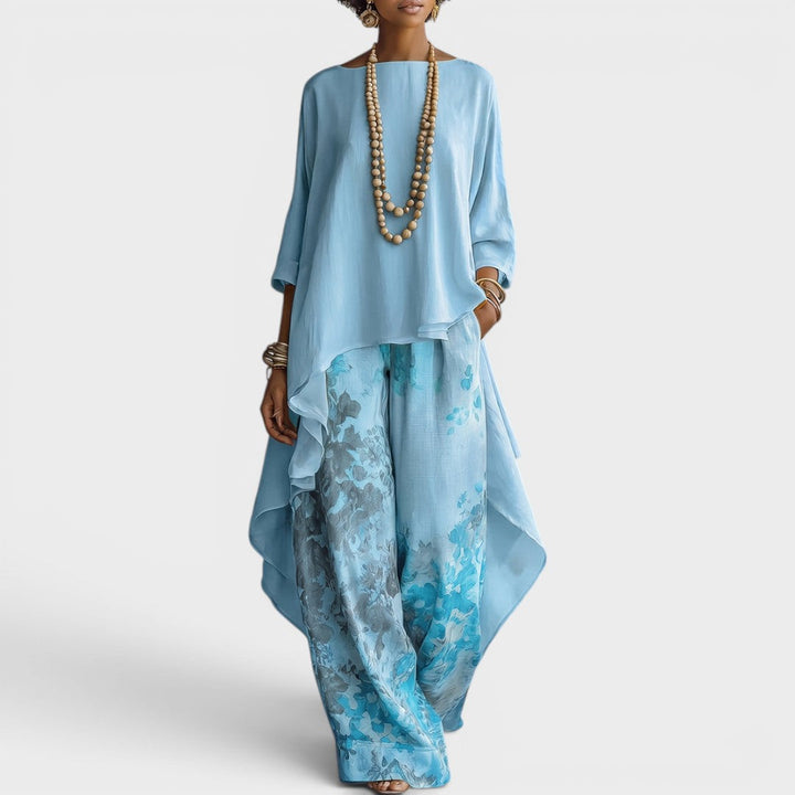 Celestine | Elegancia Fluida Conjunto de Dos Piezas