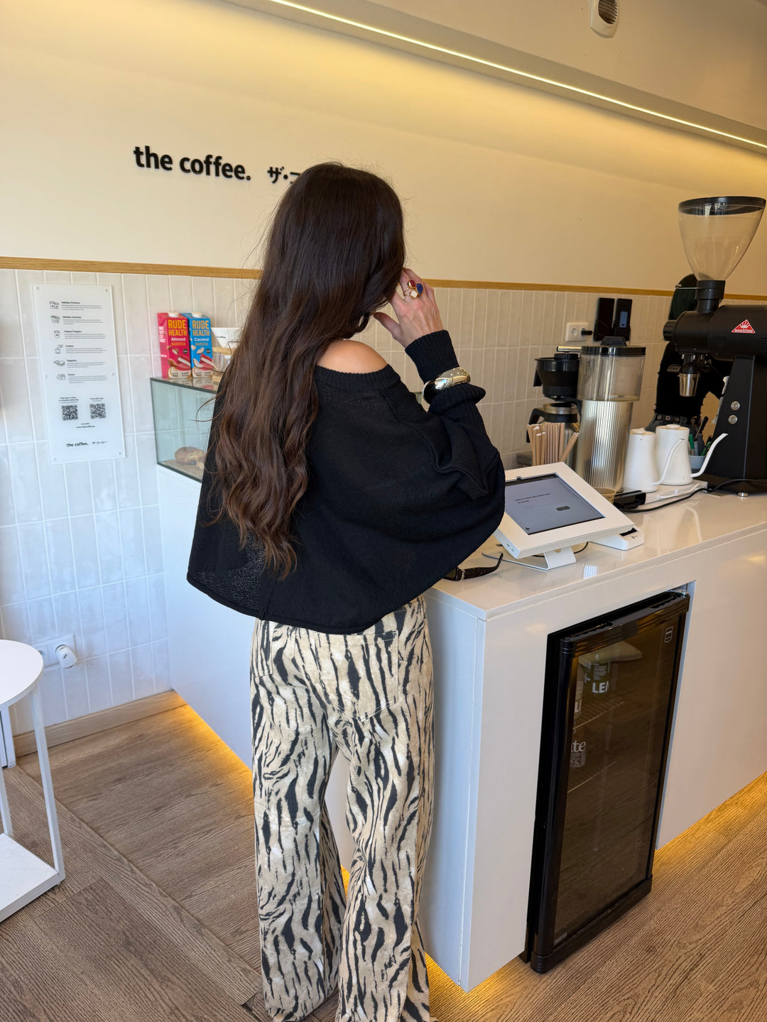 Pantalones de pierna ancha con estampado de cebra