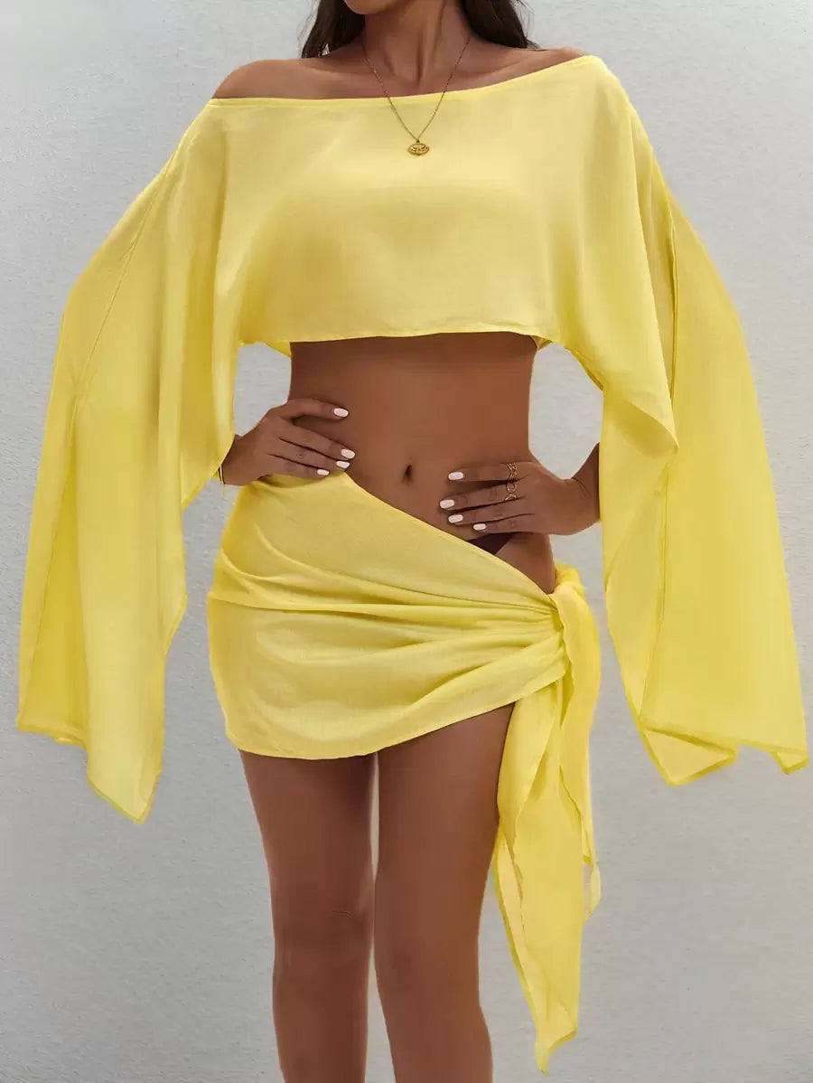 Beach | Conjunto De Top Y Pareo