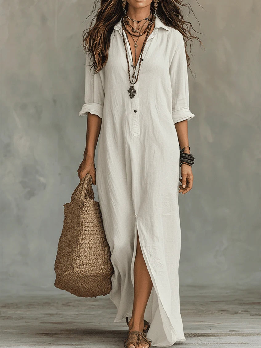 Ana | Vestido maxi con silueta favorecedora