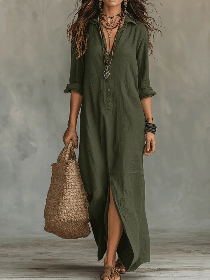 Ana | Vestido maxi con silueta favorecedora