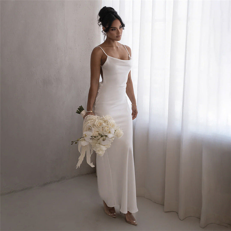 Maia | Vestido Largo Floral Sin Espalda