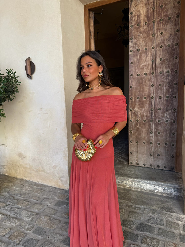 Vestido de Toledo en terracota claro