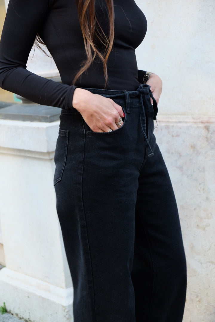 Jeans rectos gris extra oscuro