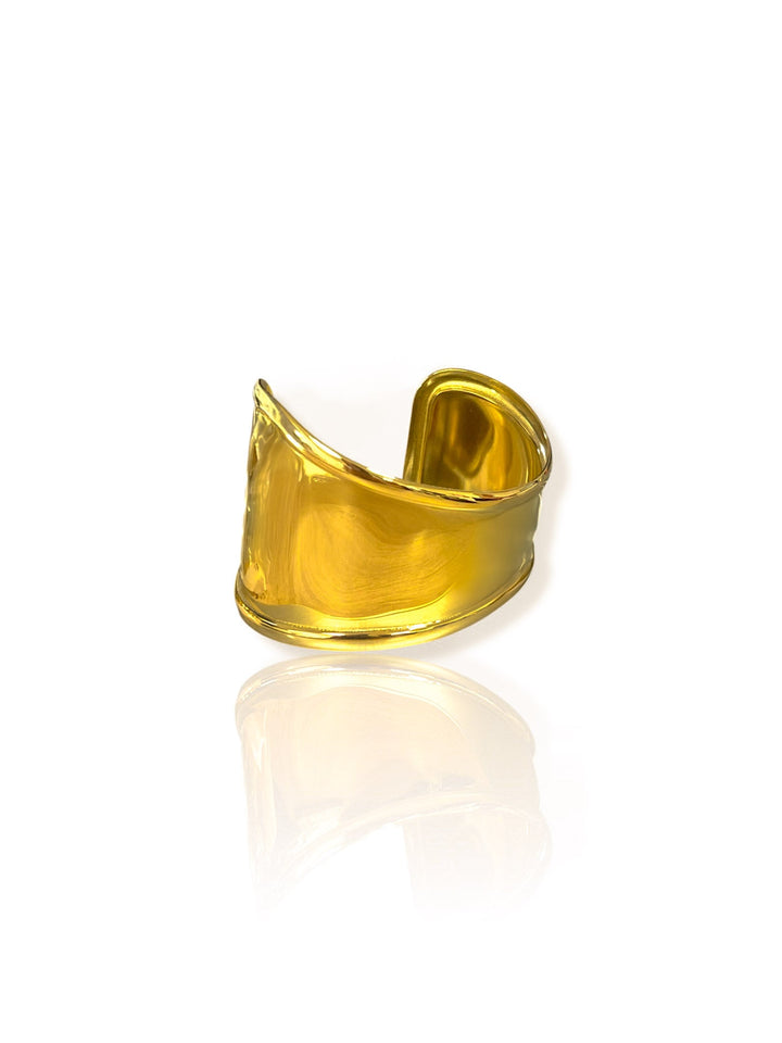Brazalete ola asimétrico dorado