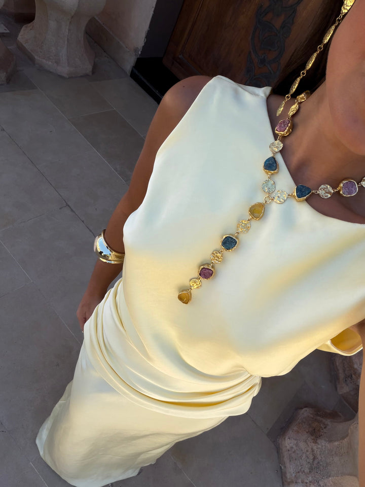 Vestido Medina en amarillo claro