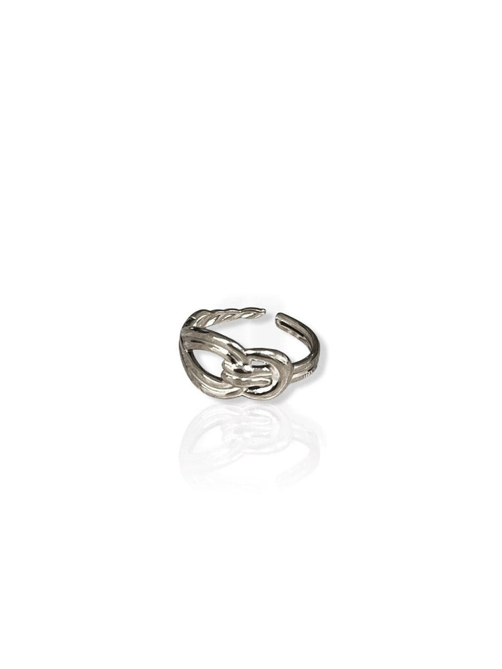 Anillo lazo plateado