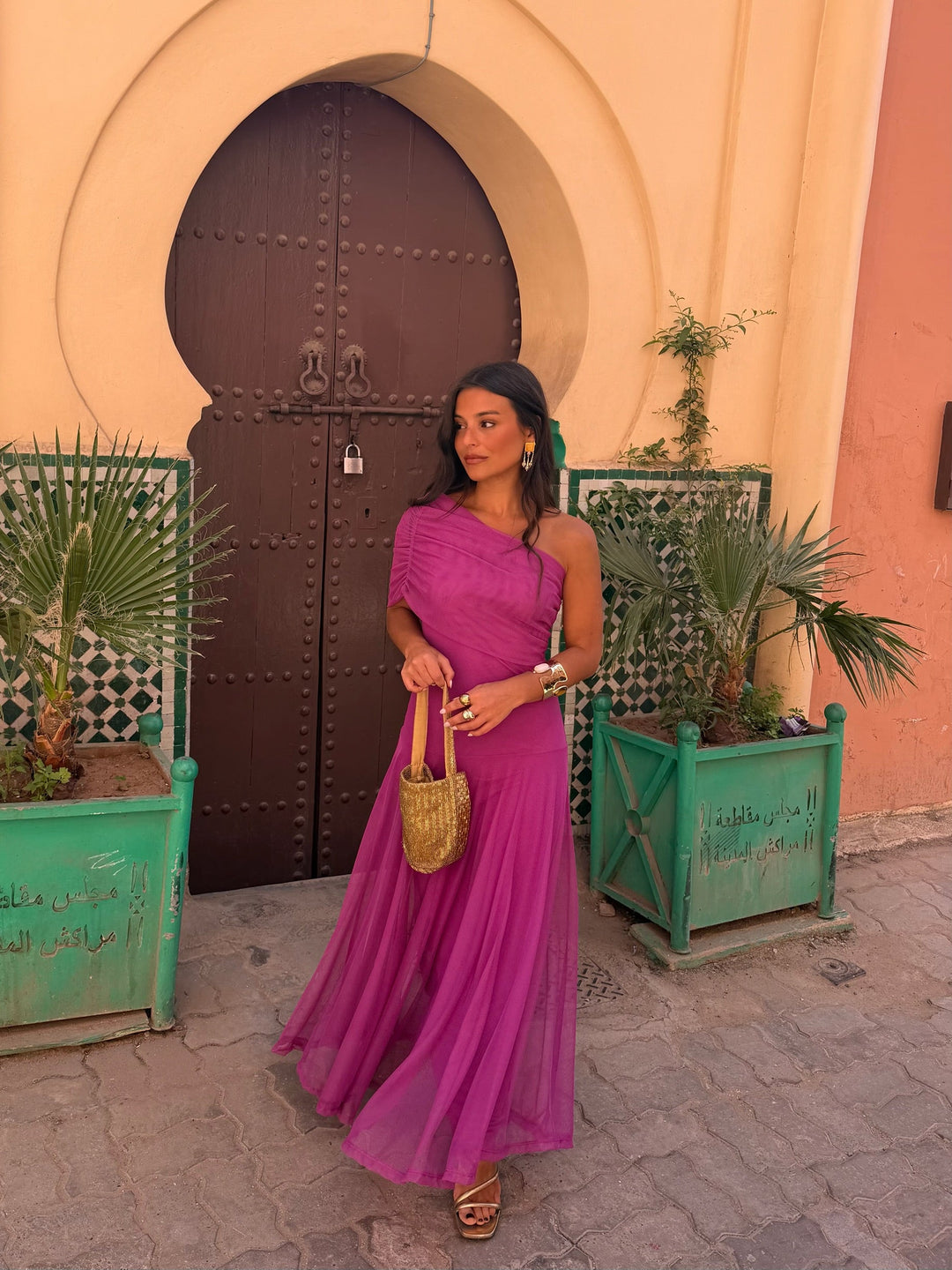 Vestido Toledo en fucsia