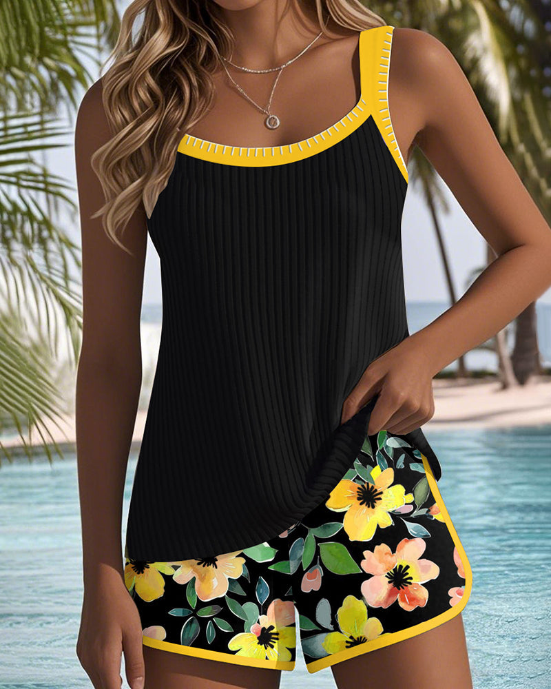 Iluminada | Conjunto de Tankini elegante de dos piezas