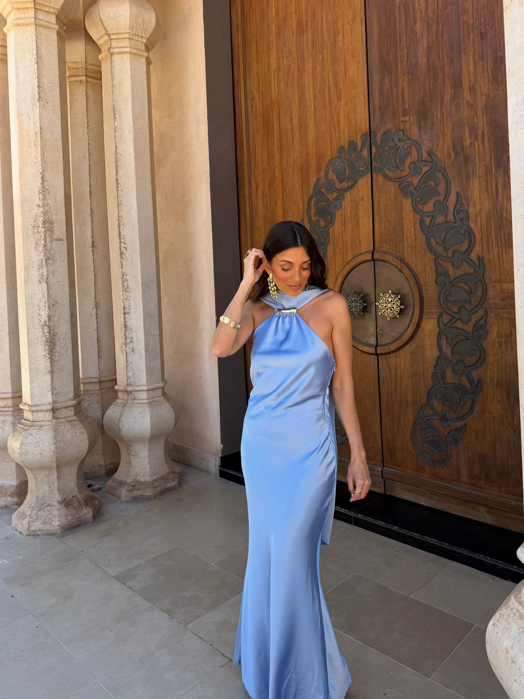 Vestido Safira en azul cielo