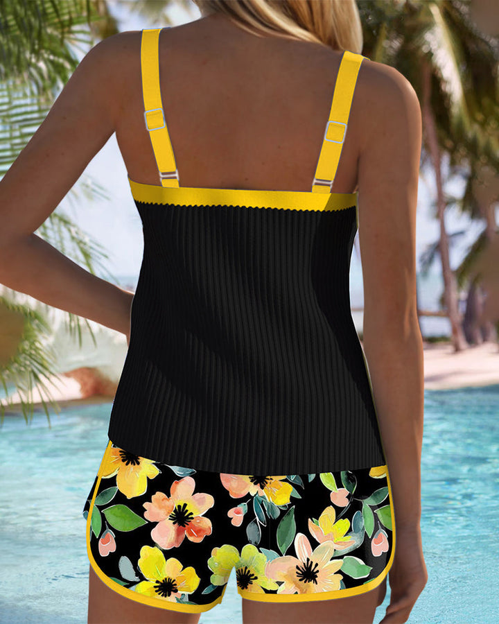 Iluminada | Conjunto de Tankini elegante de dos piezas