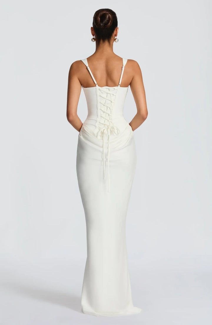Leonor | Vestido maxi de escote cuadrado
