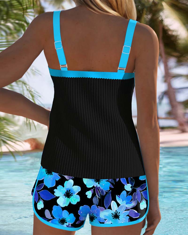 Iluminada | Conjunto de Tankini elegante de dos piezas