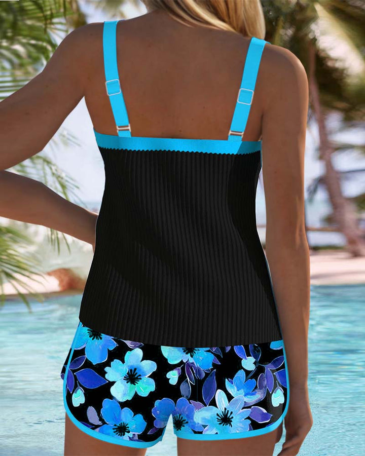 Iluminada | Conjunto de Tankini elegante de dos piezas