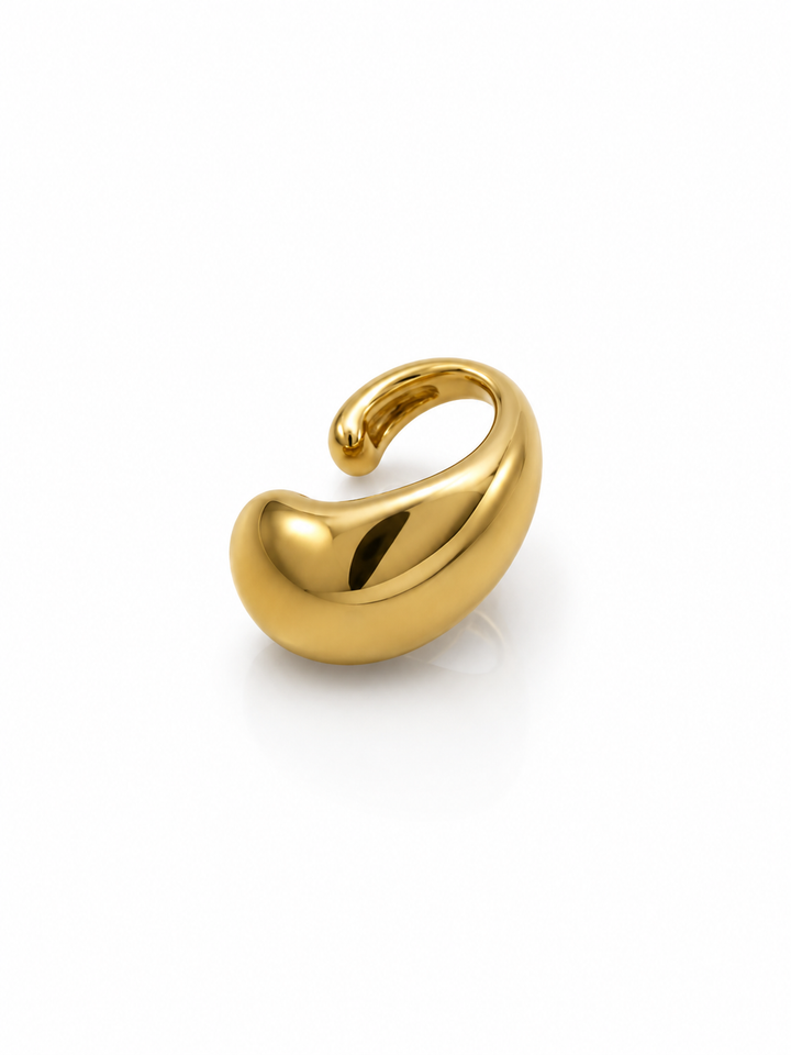 Pendiente suelto ear cuff gota dorado