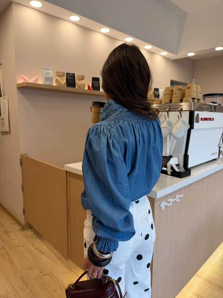 Pantalones de pierna ancha con lunares
