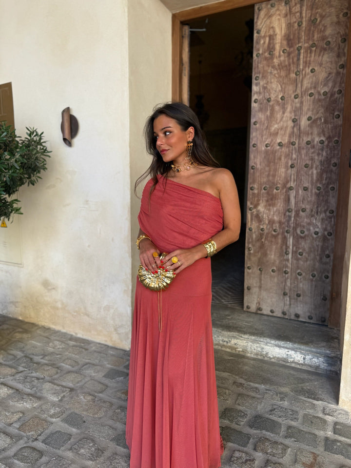 Vestido de Toledo en terracota claro