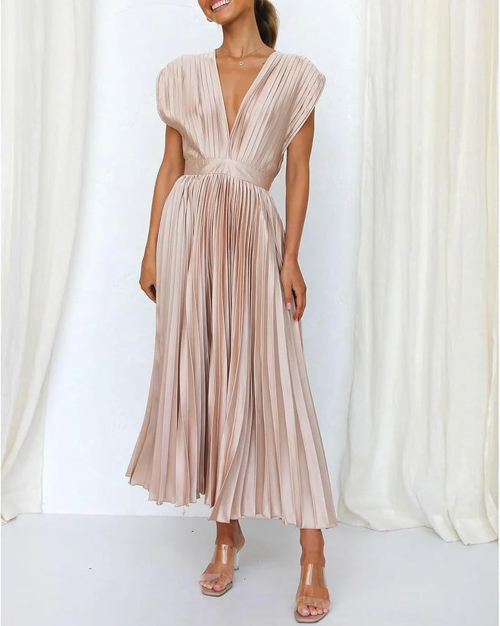 Alice | Vestido Midi Plisado