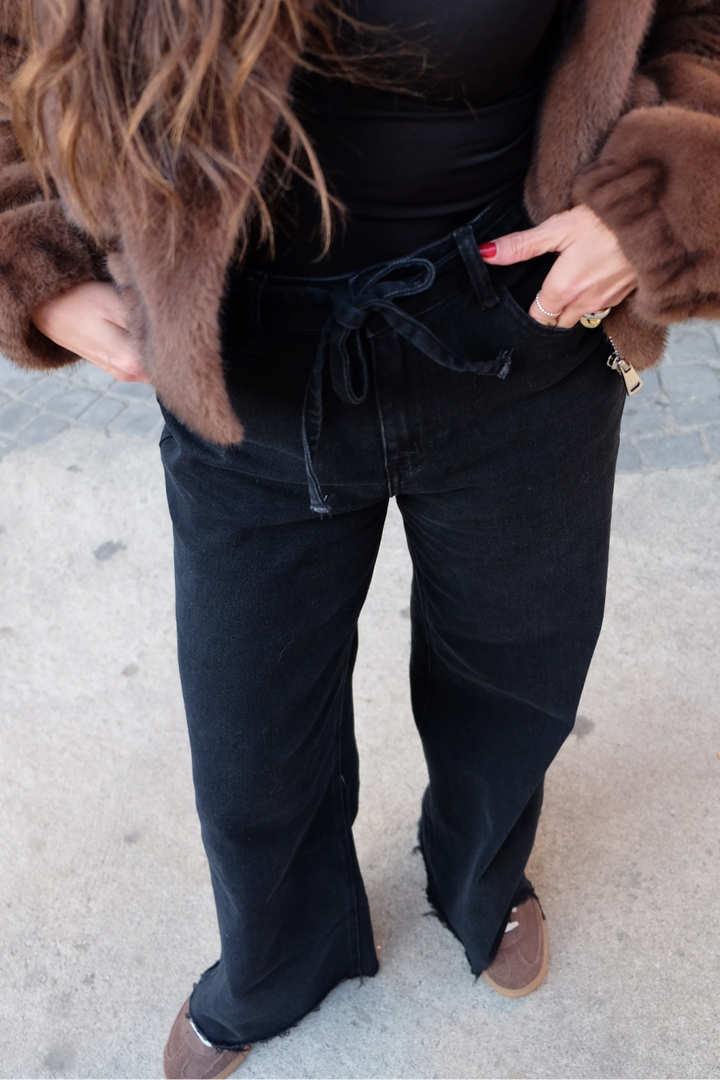 Jeans rectos gris extra oscuro