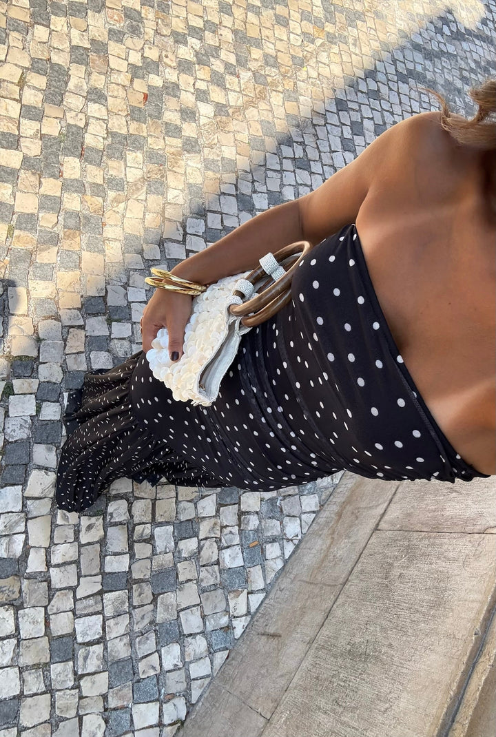 Vestido de lunares en negro