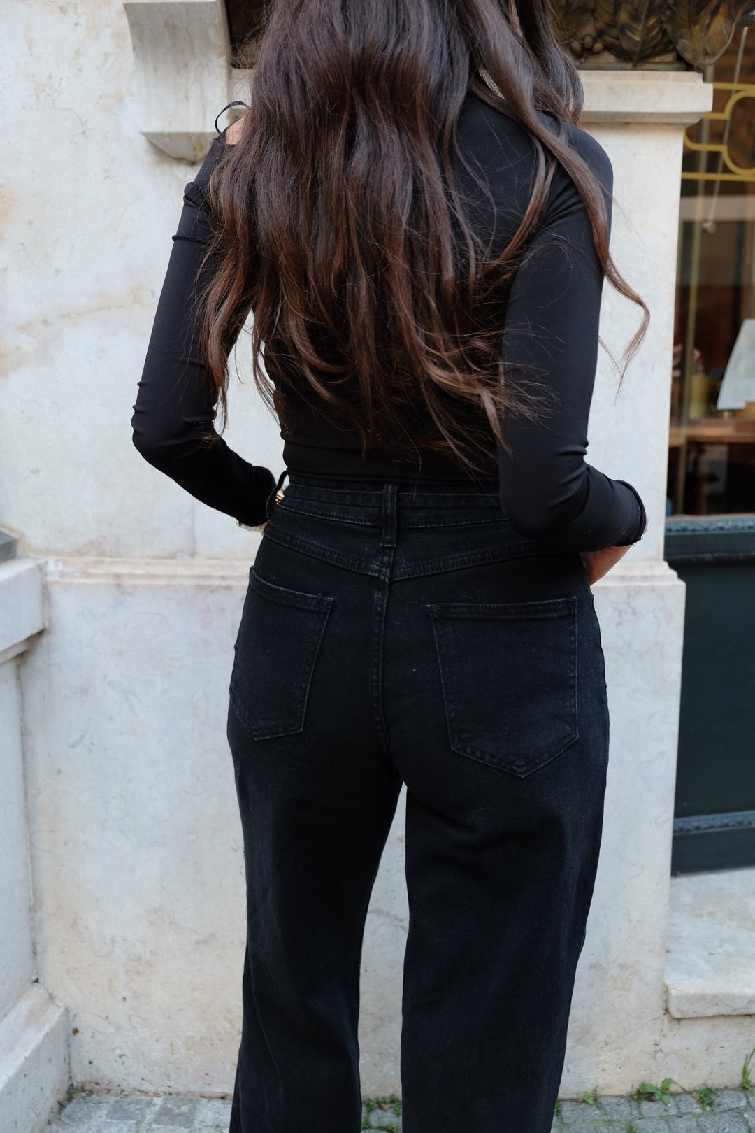 Jeans rectos gris extra oscuro