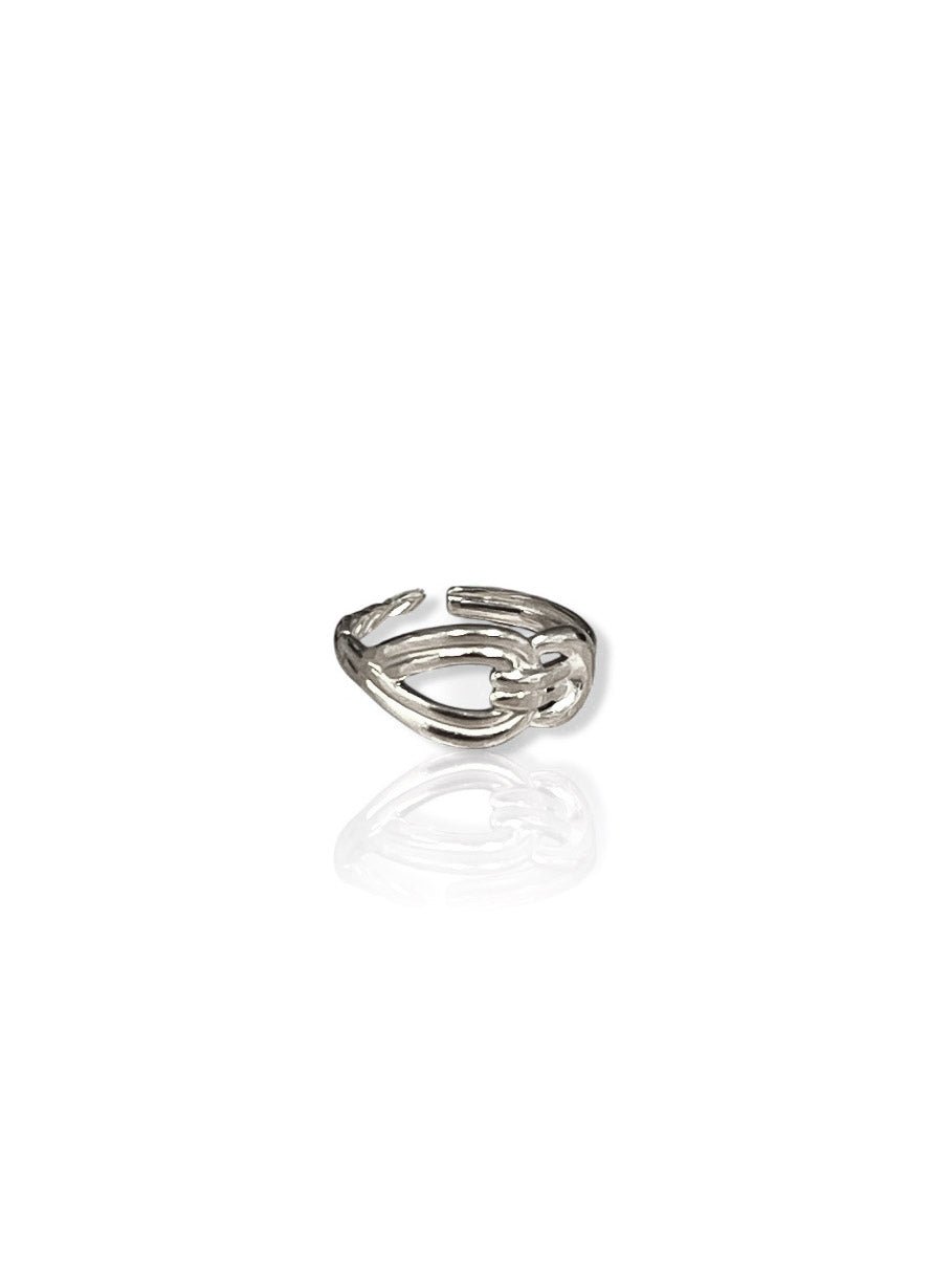 Anillo lazo plateado