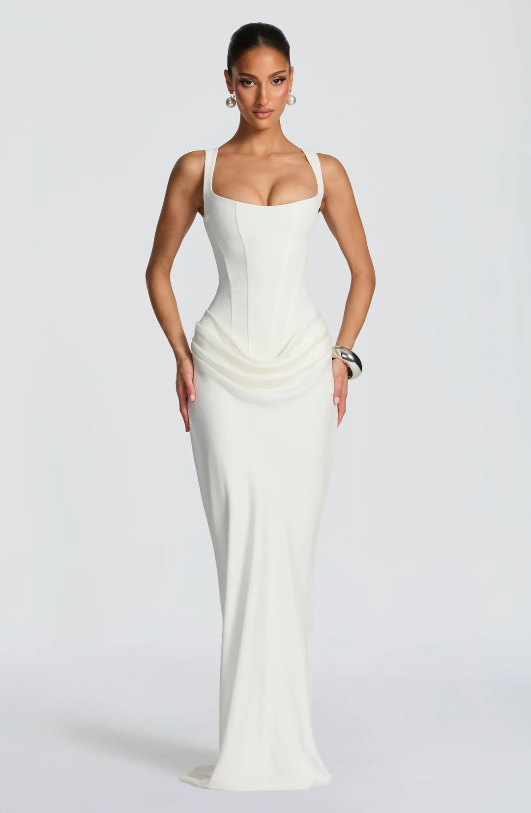Leonor | Vestido maxi de escote cuadrado