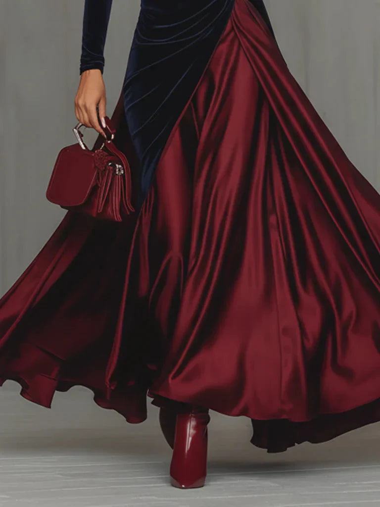 Lira | Vestido largo bicolor