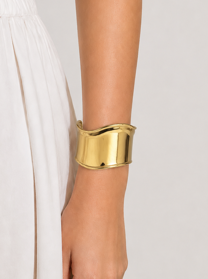 Brazalete ola dorada