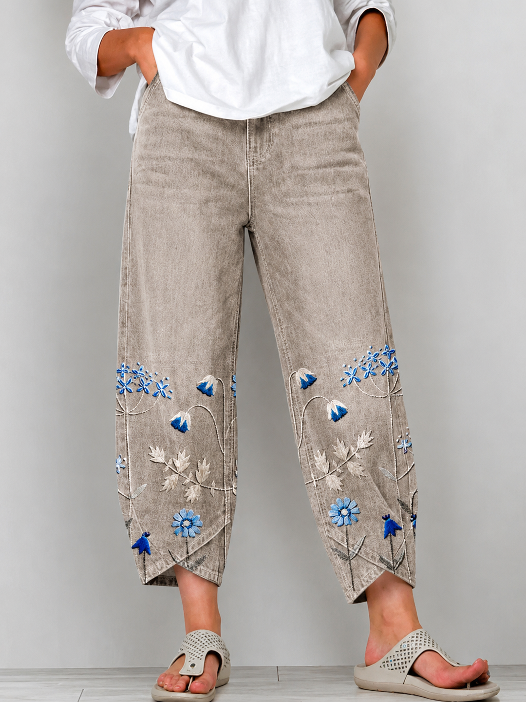 Aven | Pantalones Bordados Casual