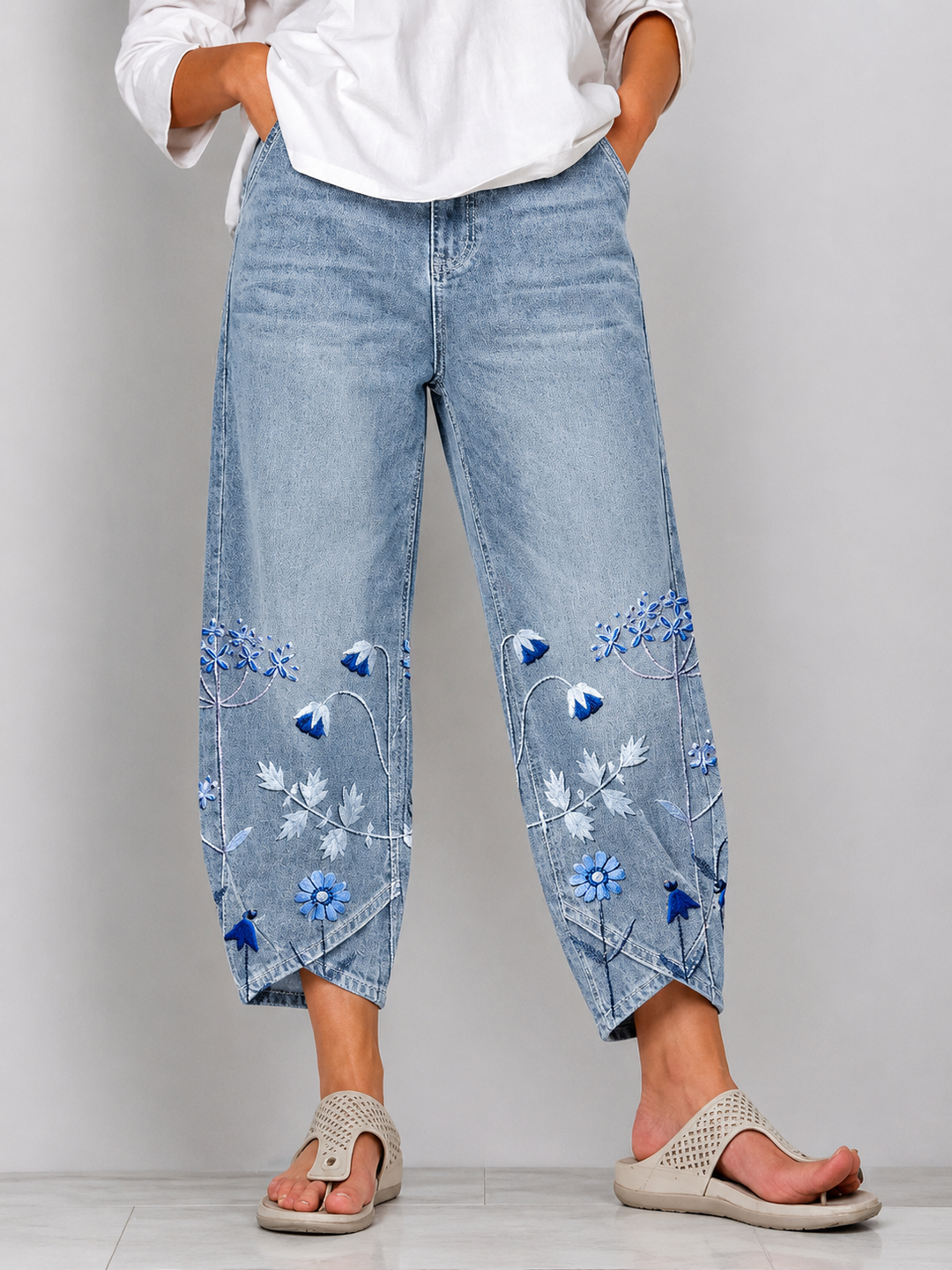 Aven | Pantalones Bordados Casual