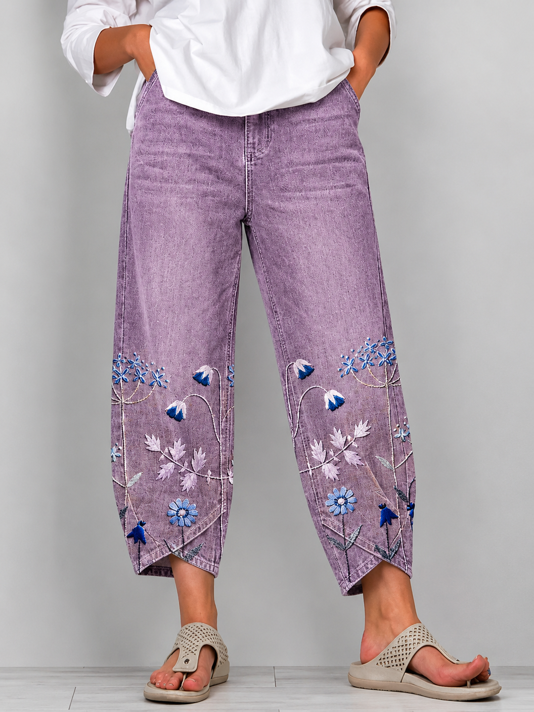 Aven | Pantalones Bordados Casual