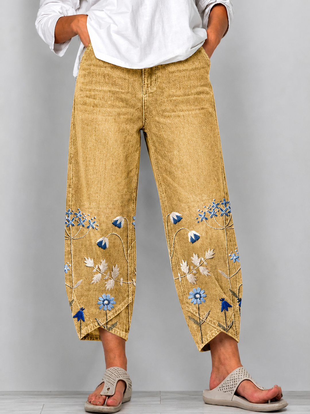 Aven | Pantalones Bordados Casual