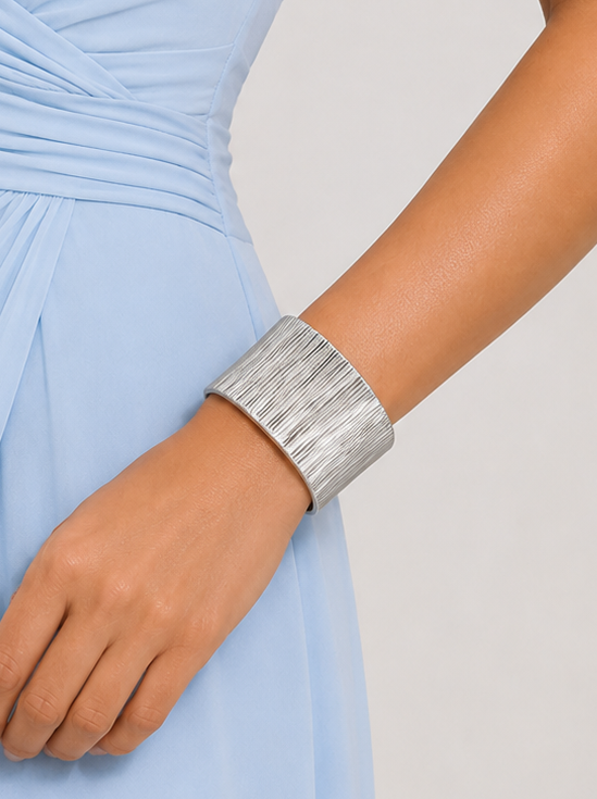 Brazalete hilos plateado