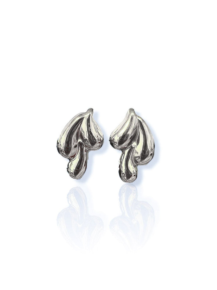 Pendientes gotas plateadas