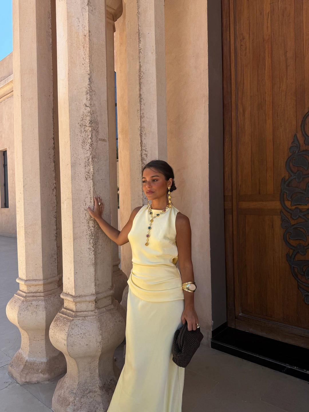 Vestido Medina en amarillo claro