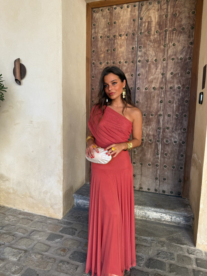 Vestido de Toledo en terracota claro