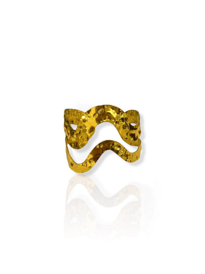 Brazalete onda picada dorado