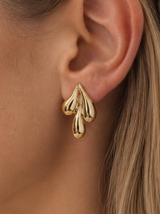 Pendientes gotas doradas