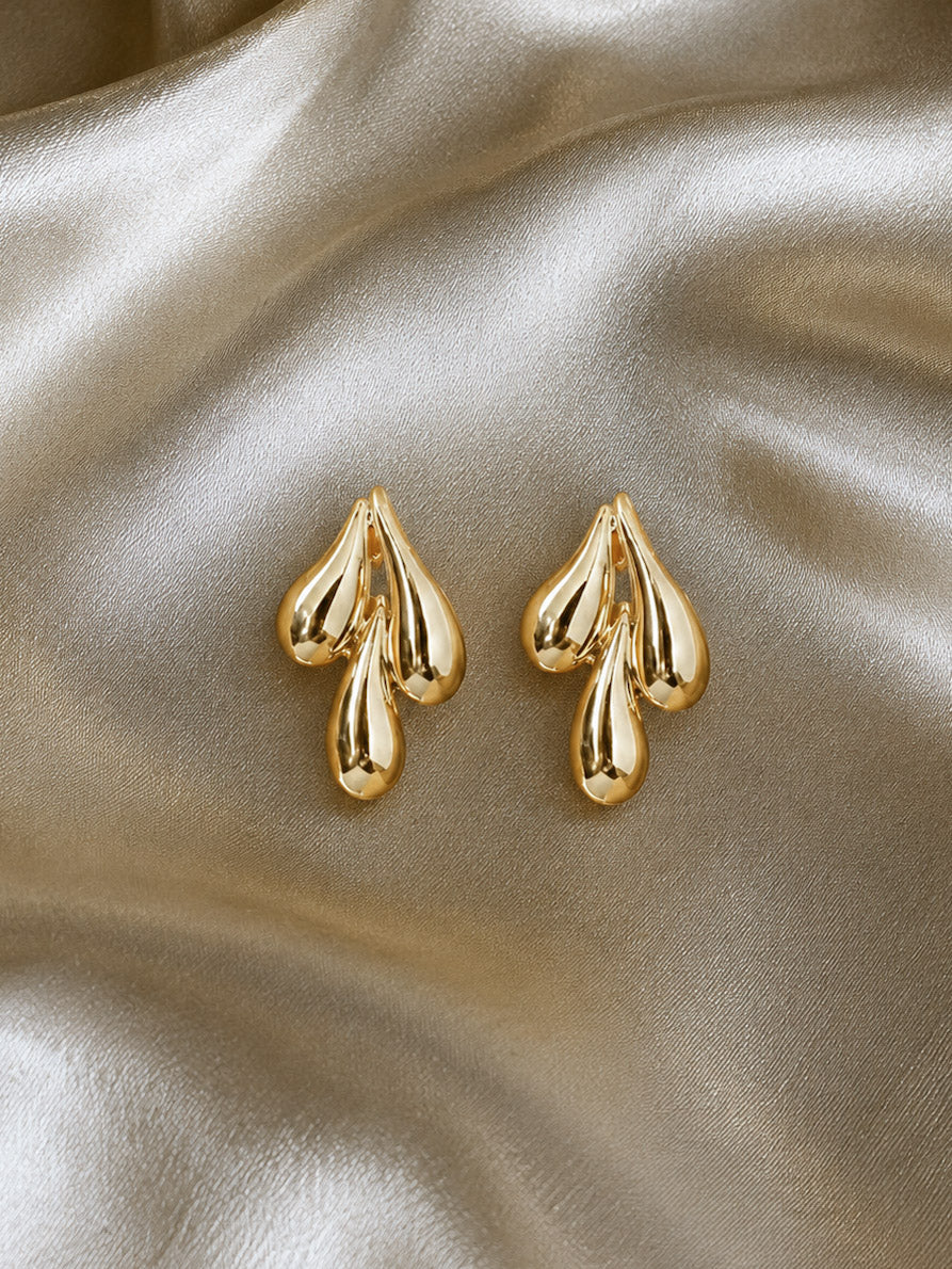 Pendientes gotas doradas