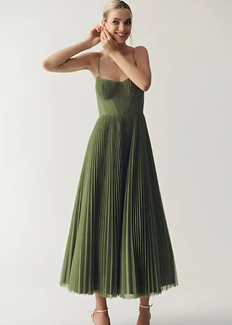 Amber | Vestido Midi Verde
