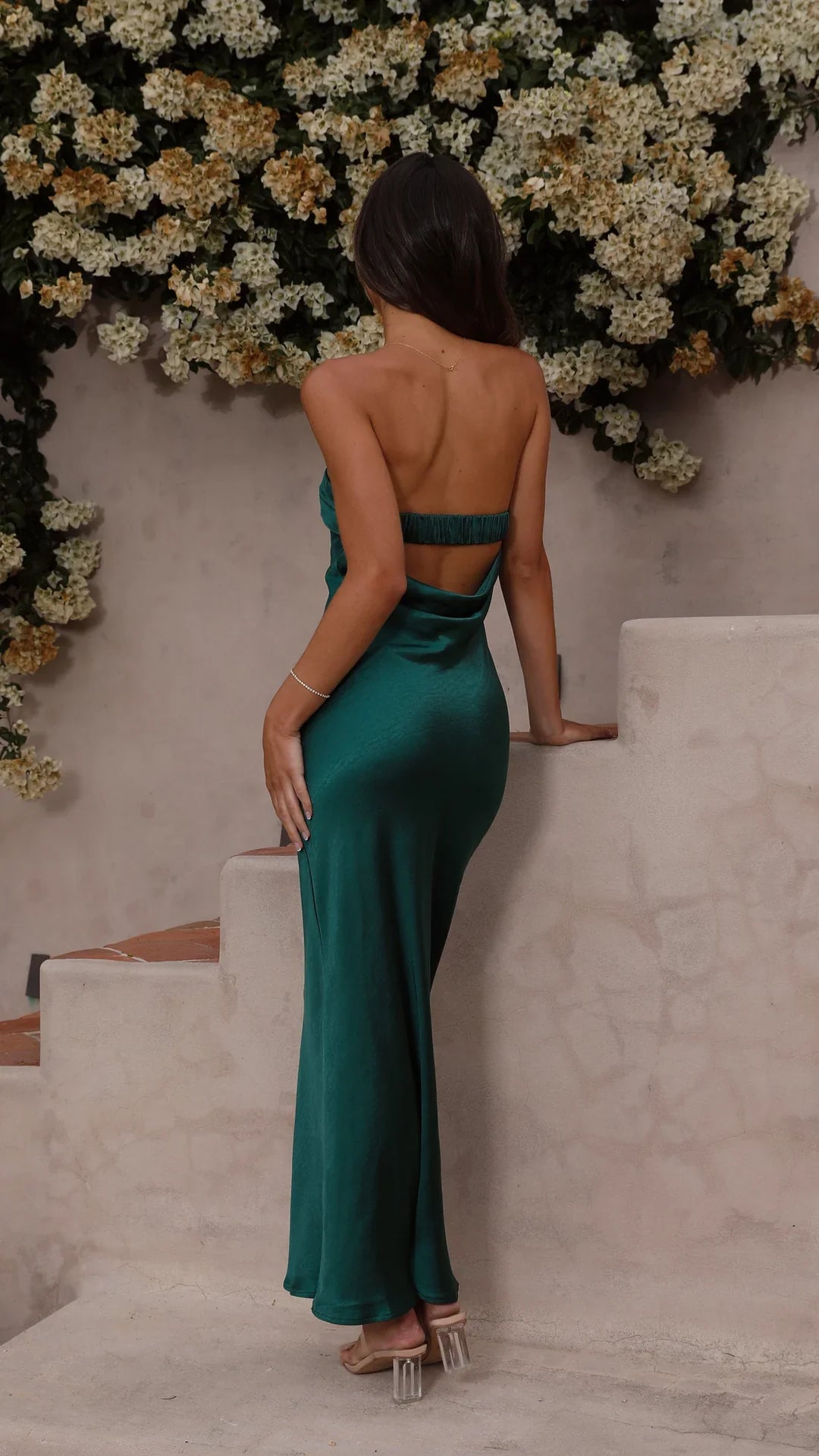 Thesa | Vestido De Satén Sin Mangas