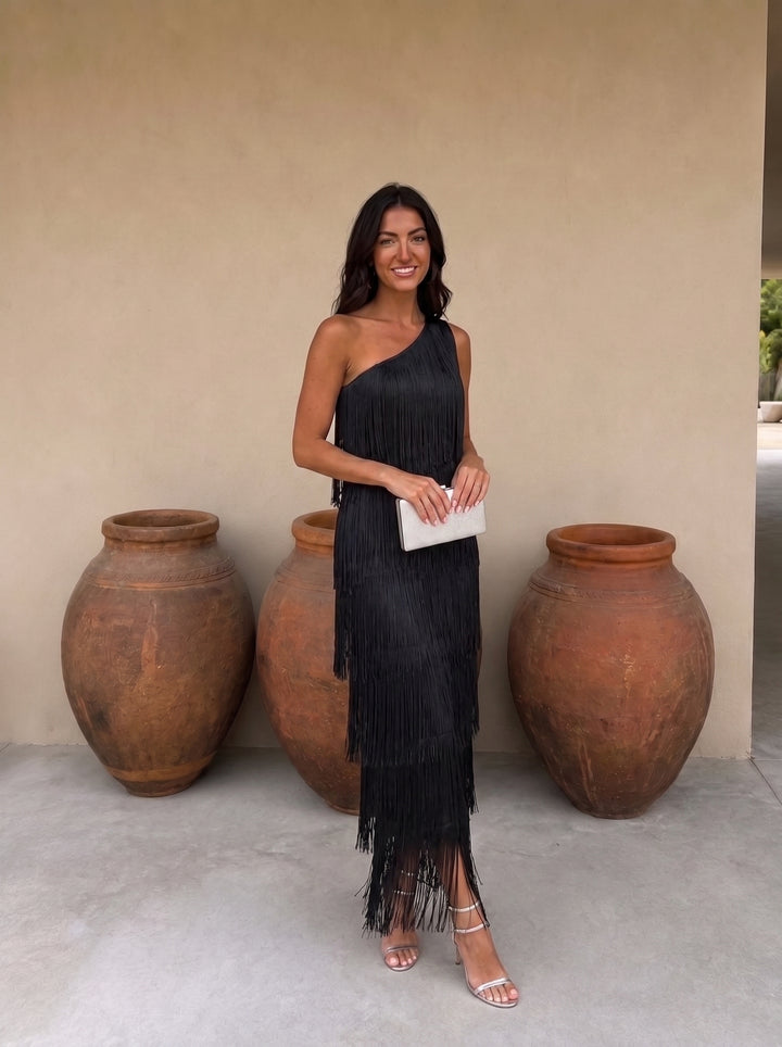 Laura | Vestido Con Flecos