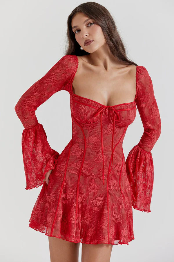 Analissa | Vestido Vintaje Con Corsé Y Lazo