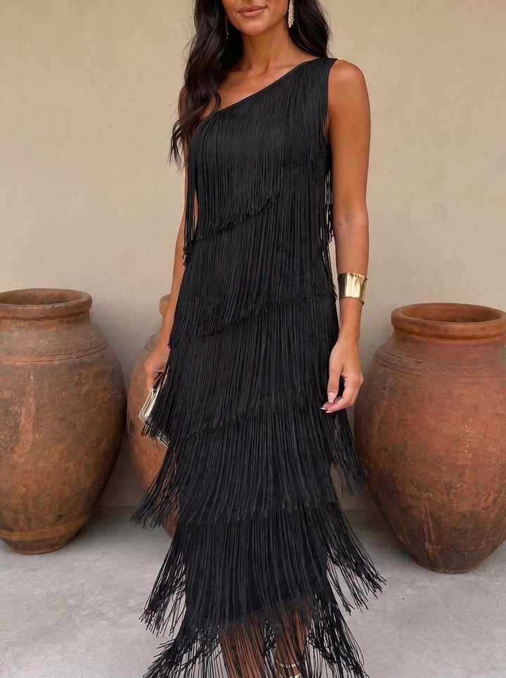 Laura | Vestido Con Flecos