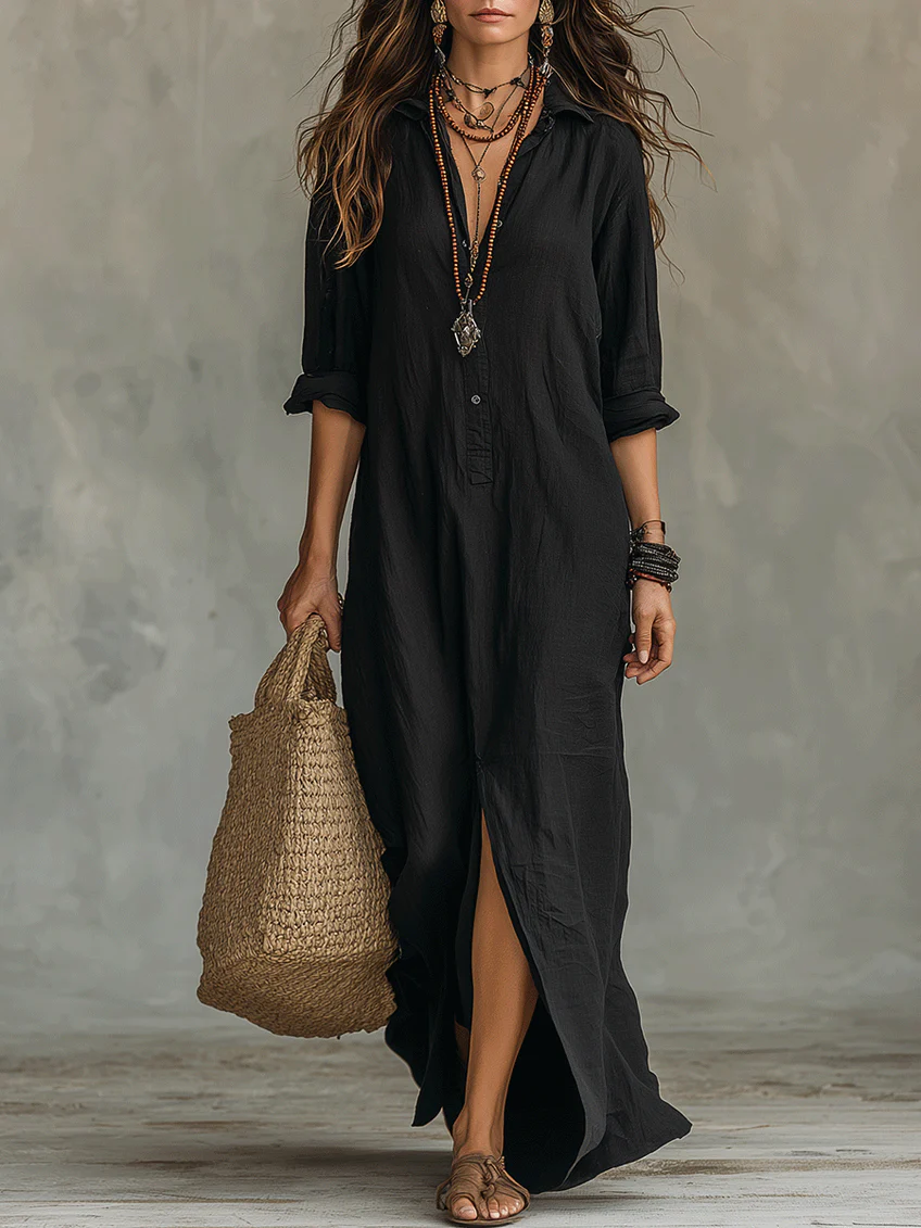Ana | Vestido maxi con silueta favorecedora