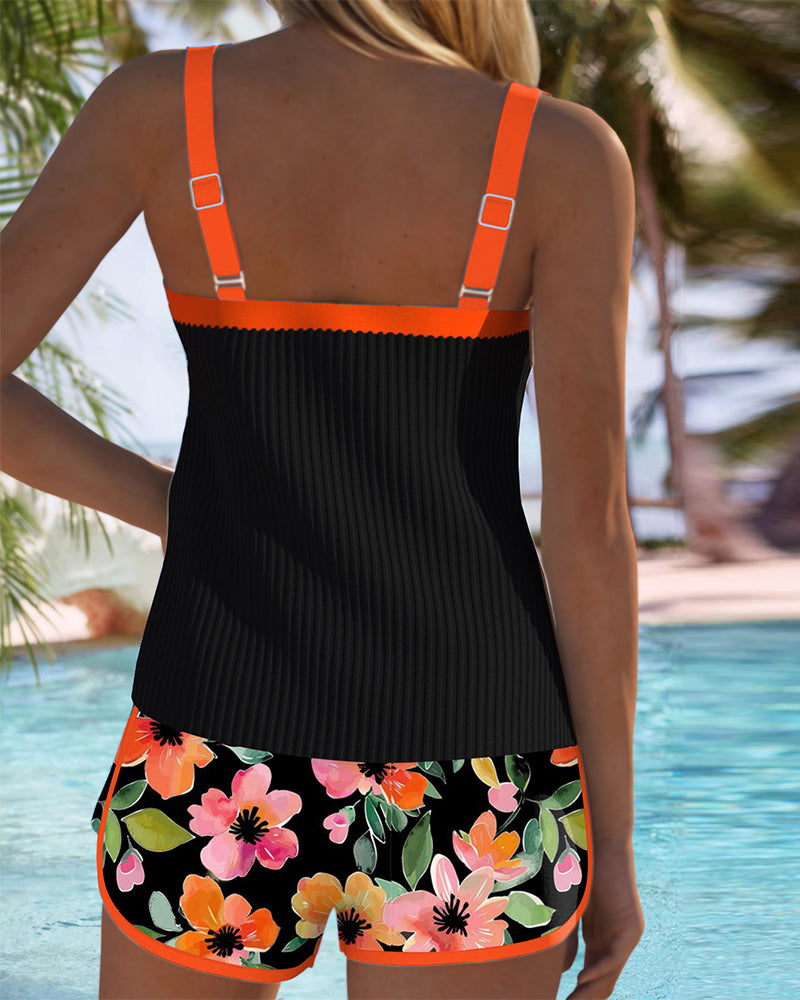 Iluminada | Conjunto de Tankini elegante de dos piezas