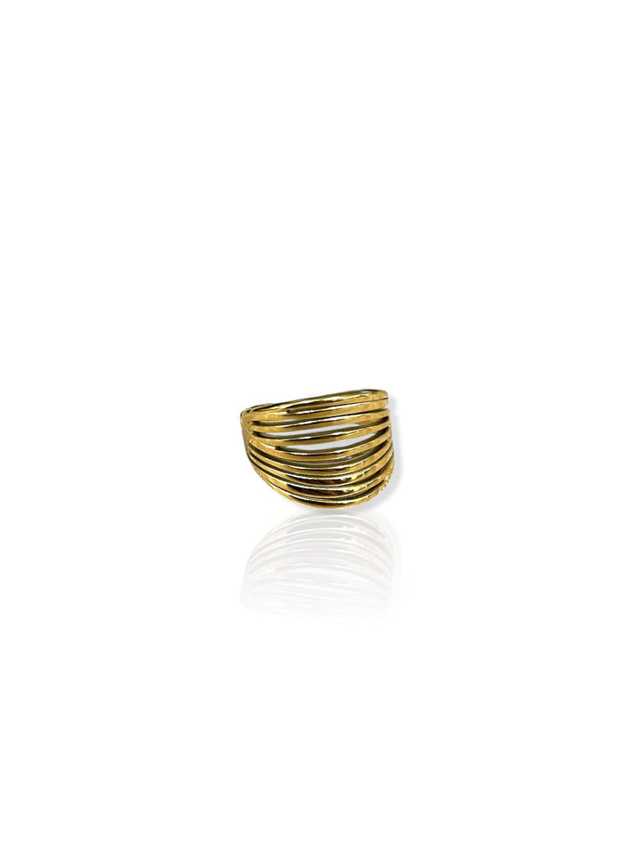Anillo aberturas dorado